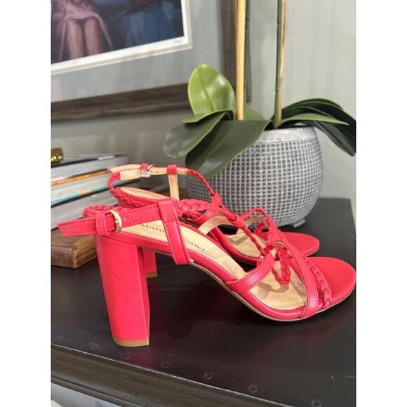 MARION PARKE Hannah 85mm Sandals Coral Orange Womens 7.5 - Picture 10 of 14